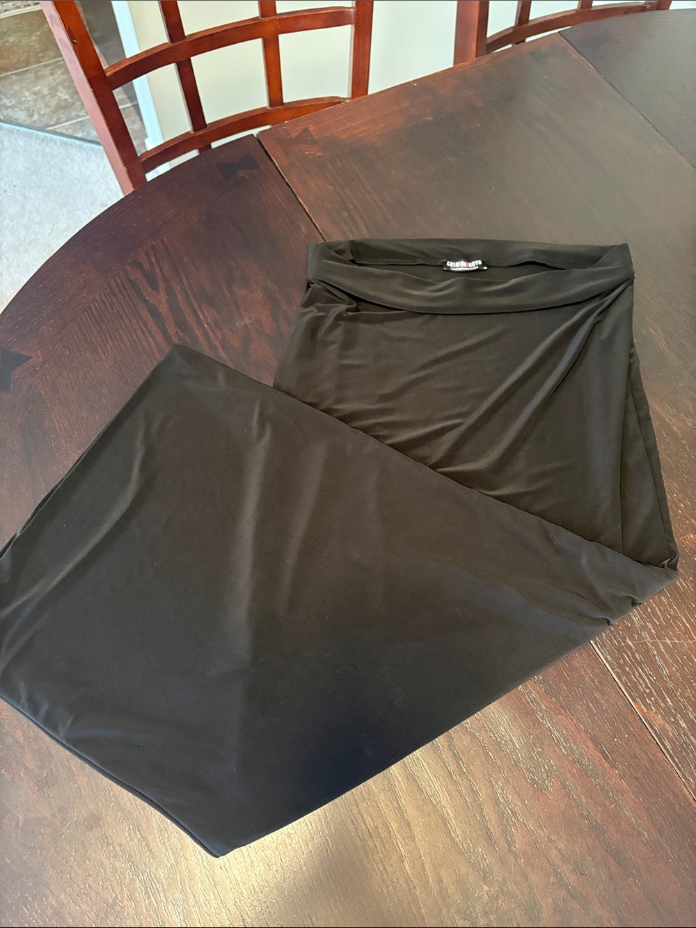 Fashion Nova Black Maxi Skirt - Sleek Jersey Fit